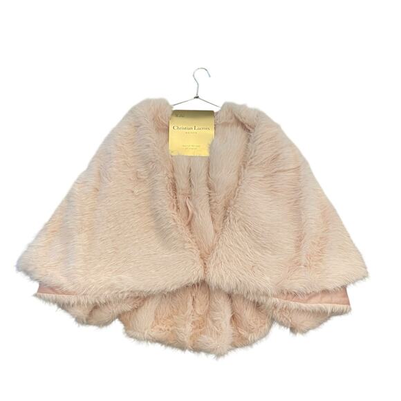 Christian Lacroix Christmas Tree Skirt 60in Pink Faux Fur Holiday Glam NEW - Picture 9 of 10